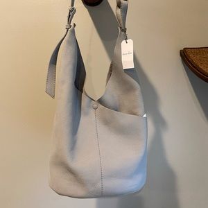 Steven Alan grey leather hobo bag NWT